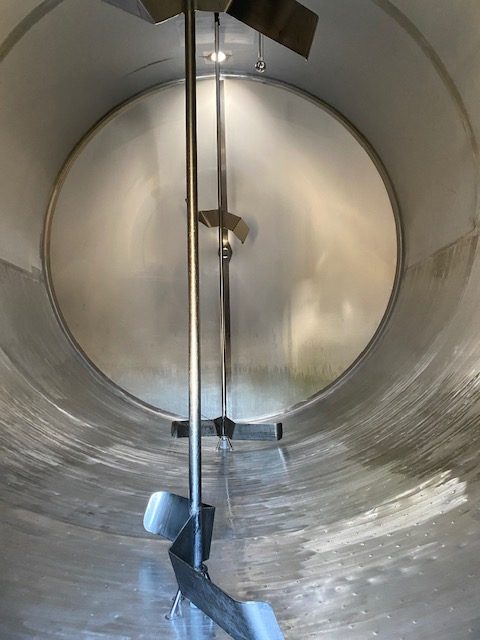 25,500lt Jacketed Stainless Steel Food Grade Tank interior view