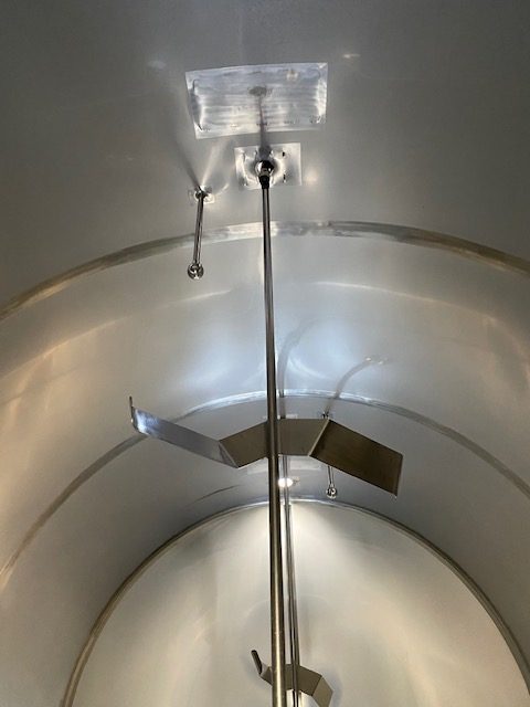 25,500lt Jacketed Stainless Steel Food Grade Tank interior view